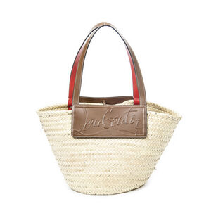 Louboutin Medium Raffia Basket Tote